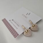 Hoops with heart and pearls