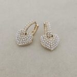 Hoops with heart and pearls