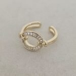 golden plated zircon ring
