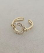 golden plated zircon ring