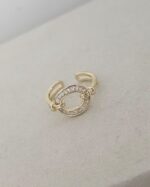 golden plated zircon ring - Imagen 2