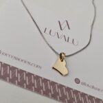 Silver chain and golden heart.