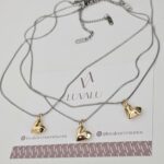 Silver chain with golden heart