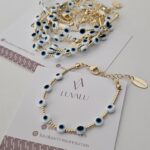 EVIL EYE BRACELET, GOLD PLATED