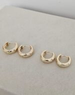 Hoops Earrigs, gold plated