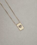 .Zircon heart, gold plated. - Imagen 2