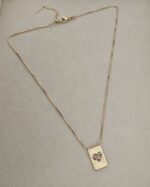 .Zircon heart, gold plated.