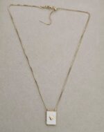 Gold- plated heart chain.