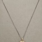 Silver chain and golden heart.