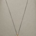 Silver chain and golden heart, silver and gold plated