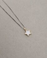 Silver chain and golden star, silver and gold plated. - Imagen 2