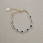 EVIL EYE BRACELET, GOLD PLATED