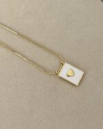 Gold- plated heart chain.