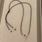 Black cord necklace