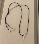 Black cord necklace