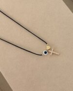 Black cord necklace - Imagen 2