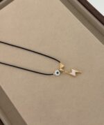 Lightning and evil eye, black cord. - Imagen 2