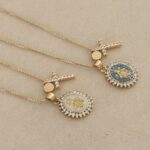 .Scapular chain and cross, gold plated.