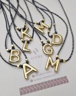 Metallic Blue Cord, Initials