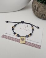 Blue Cord Bracelet, Zircon Heart - Imagen 3