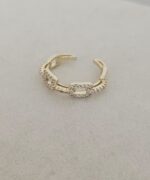 Adjustable Gold-plated Ring - Imagen 2