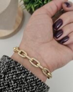 Zircon and Gold- Plated Bracelet