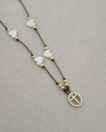 Necklace Heart-Shaped Mother-of-pearl Shells - Imagen 2