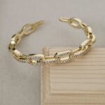.Zircon and Gold- Plated Bracelet