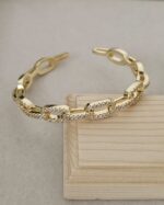 .Zircon and Gold- Plated Bracelet