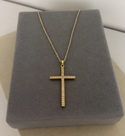 Cross Necklace - Gold-Plated