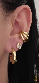Triple Band Adjustable Ear Cuff (Single Piece) - Imagen 2