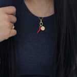 Red Chili and Hand of Fatima, Charm Necklace
