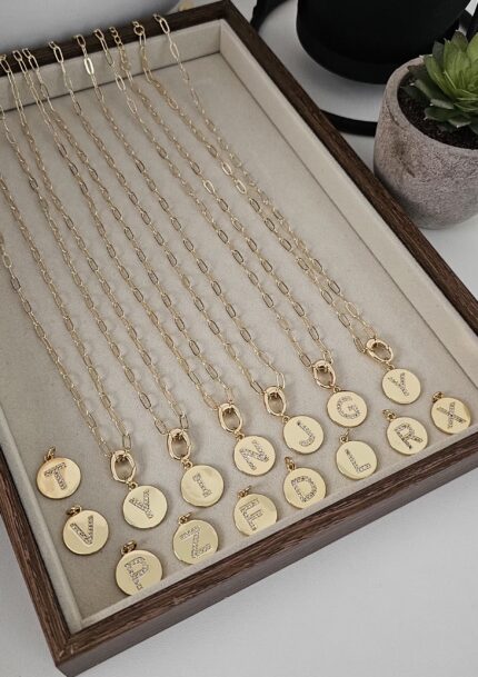 Initials Necklace, Gold-Plated