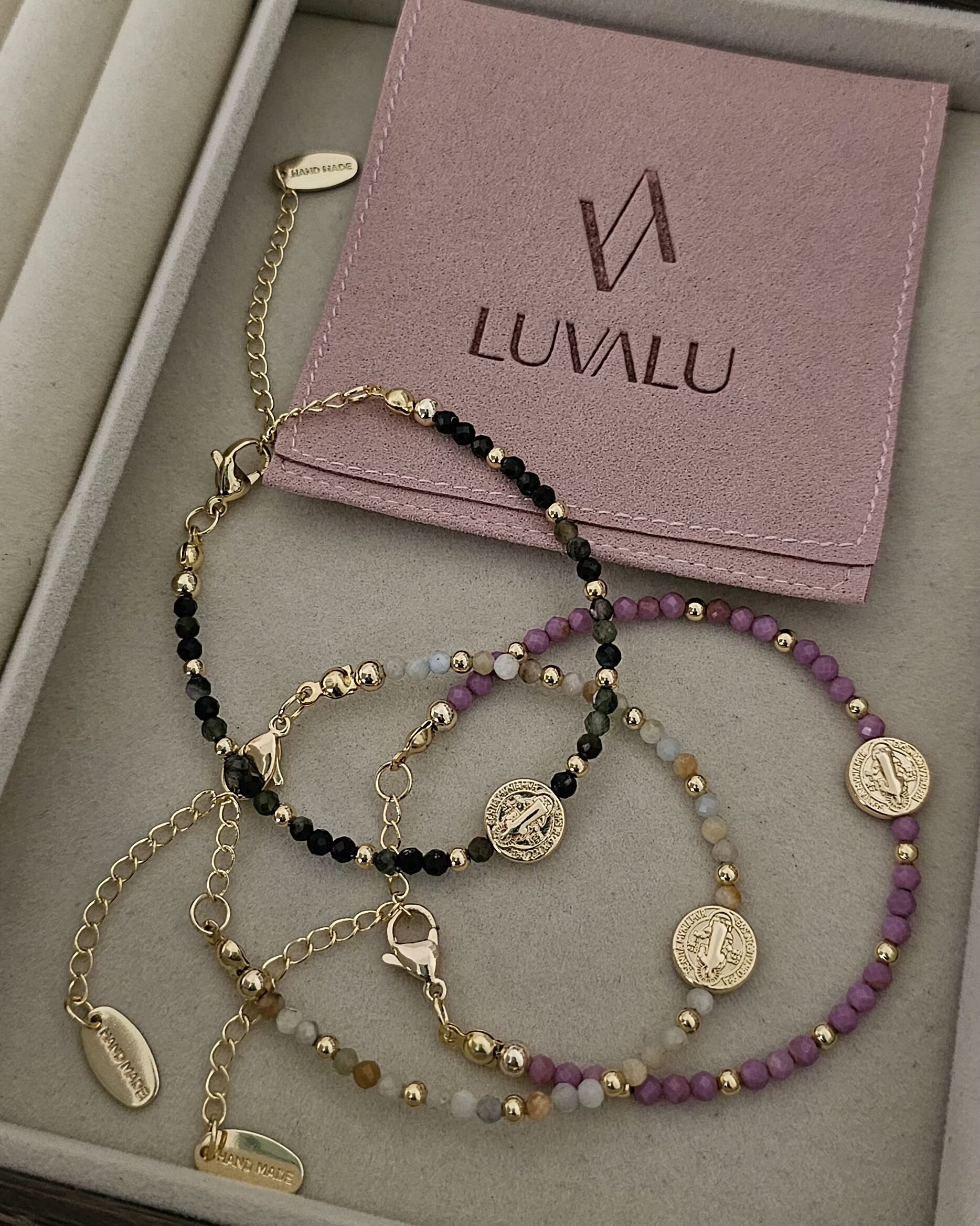 20260124_185020 St. Benedict Bracelet- Natural Stones - Imagen 1