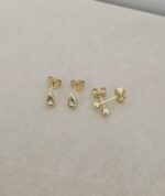 TEARDROP CRYSTAL STUD EARRINGS (PACK OF 2)