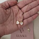 Hearts Necklace, Gold-Plated