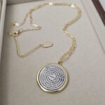 Our Father medallion, long necklace