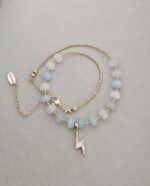 .Natural Chalcedony Stone Necklace - Imagen 2