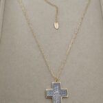 .Our Father cross, long necklace