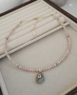 Pink Natural Stone Necklace