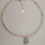 .Pink Natural Stone Necklace