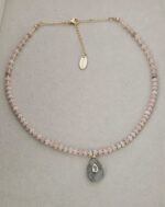 .Pink Natural Stone Necklace