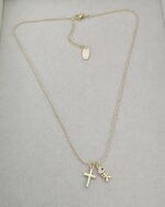 .Fish and Cross Necklace