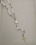.Long White Rosary