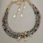 .Natural stone necklaces