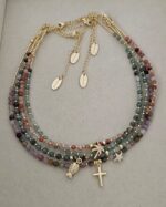.Natural stone necklaces