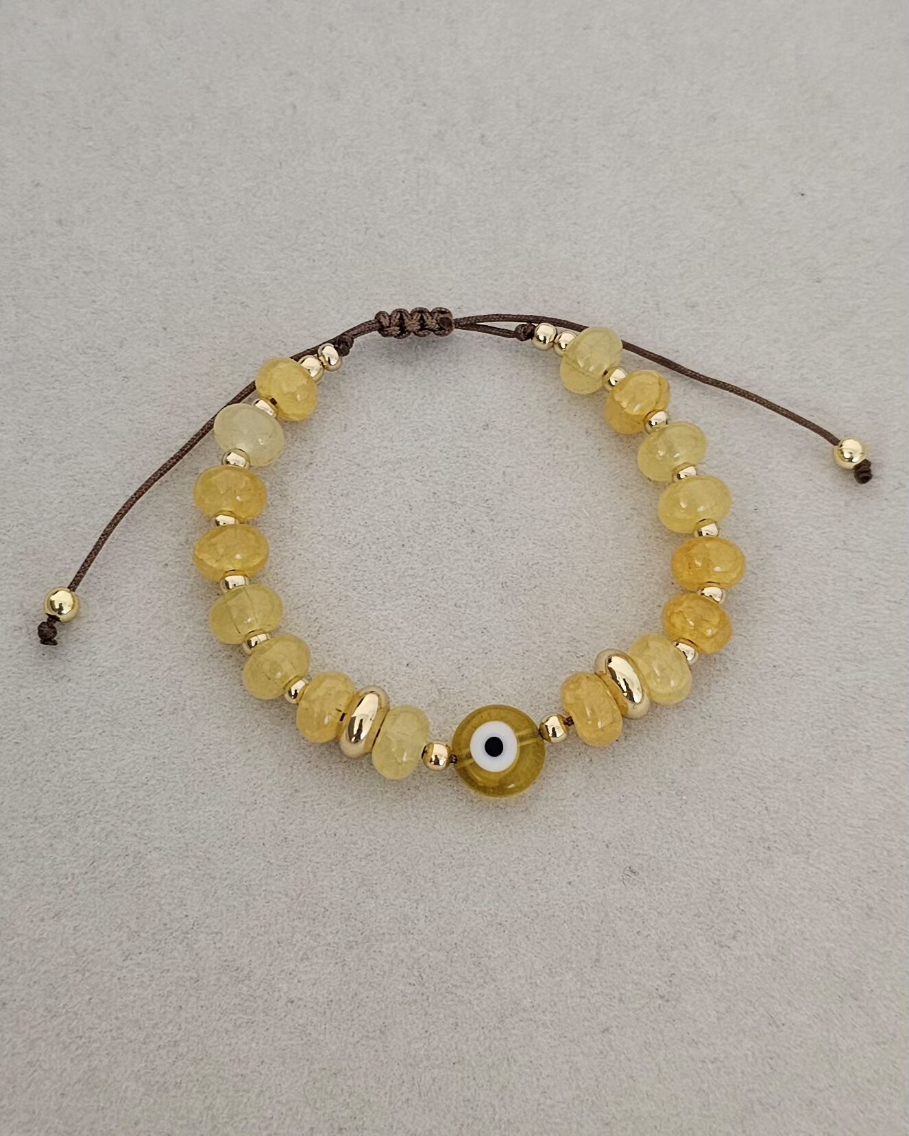 20260803_141121 .Yellow Evil Eye Bracelet - Imagen 1
