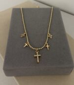 .Military-style chain with crosses - Imagen 2