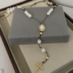 .Long White Rosary