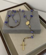 .Long Blue Rosary - Imagen 3
